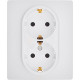 Legrand/Daccord Inspiria Розетка двойная с заземлением со шторками в сборе 16А 250В винтовые зажимы - белый