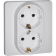 Legrand/Daccord INSPIRIA Белый Розетка 2 x 2К+З - немецкий стандарт - 16 А - 250 В
