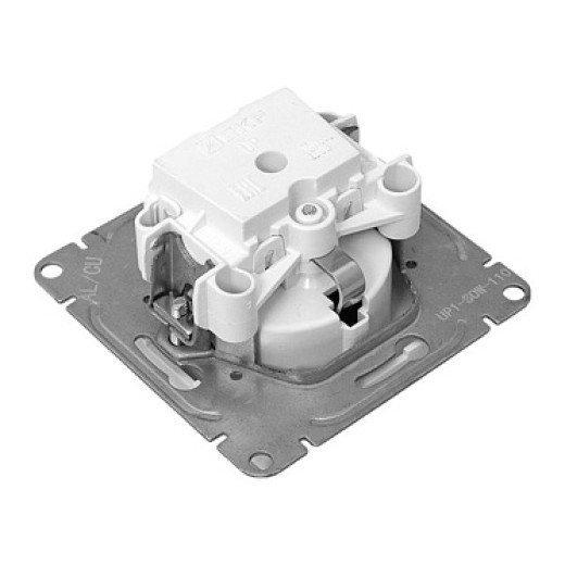 EKF Эпика Механизм розетки, 16А, с заземлением, без шторок, белый