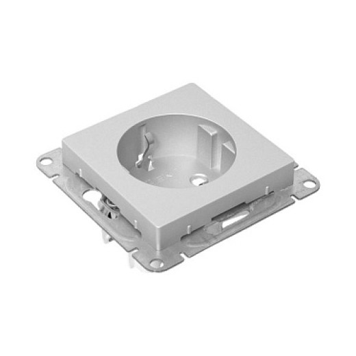 EKF Эпика Механизм розетки, 16А, с заземлением, со шторками, алюминий