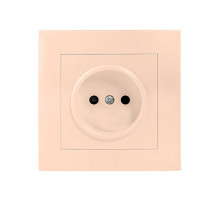 EKF PROxima Валенсия розетка 1-местная б/з 10А кремовая с защ. штор.