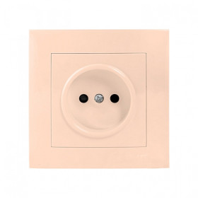 EKF PROxima Валенсия розетка 1-местная б/з 10А кремовая с защ. штор.