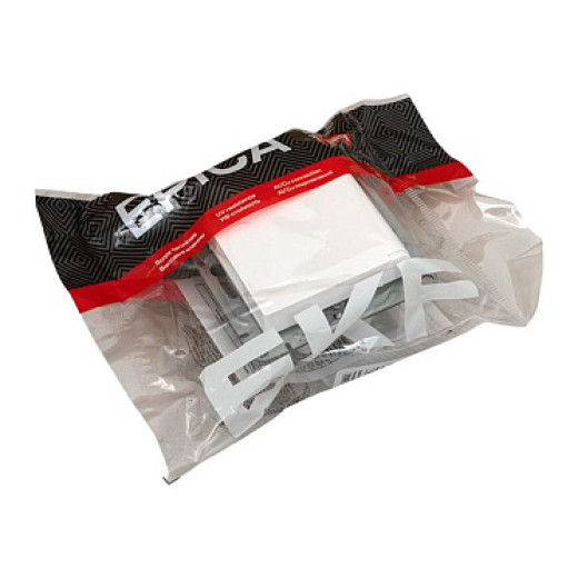 EKF Эпика Механизм розетки, 16А, IP44, с заземлением, со шторками, c крышкой, белый