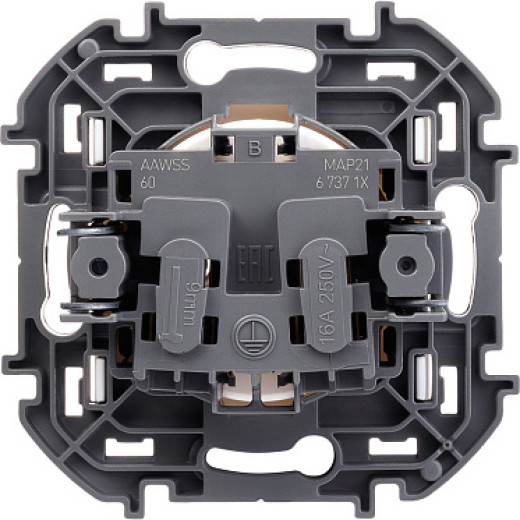 Legrand/Daccord INSPIRIA Белый Розетка 2К - 16 А - 250 В