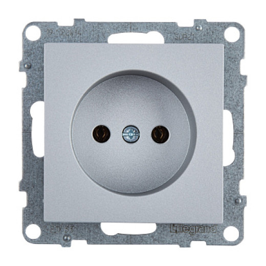 Legrand/Daccord SUNO Алюминий Розетка 2К 16А 250В. Винтовые зажимы.