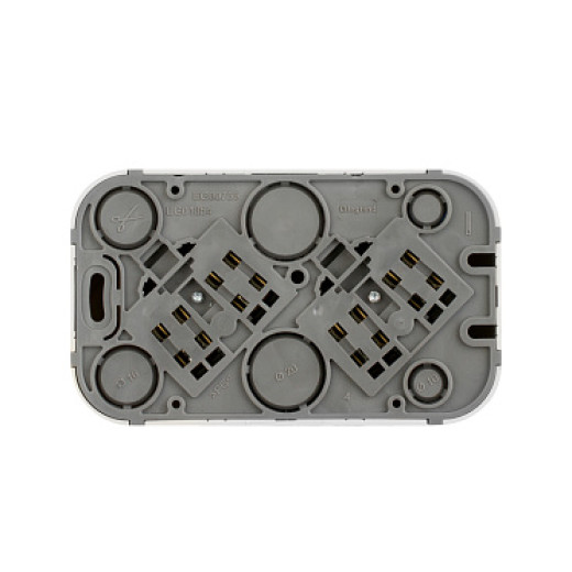 Legrand Quteo IP 20 Белый Розеточный блок с предварительным подключением 2 x 2К без шторок - 16 A - 250 В~