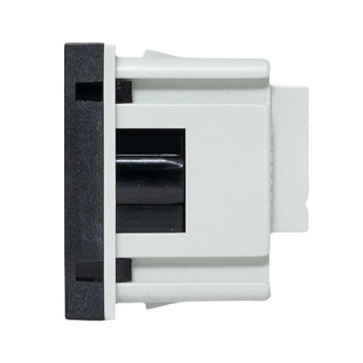 EKF Розетка 45х45 с зазем., с защ. шторками, 90 градусов, черная, матовая