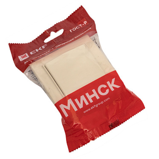 EKF Basic Минск Бежевый Розетка с/з, со шторками и крышкой, 16А, СП