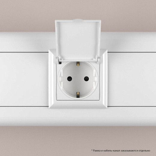 DKC Avanti Розетка с крышкой модульная, 2P+E, с з/ш, 