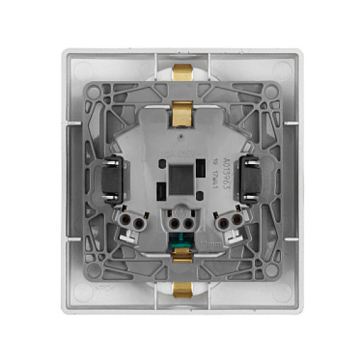 Legrand/Daccord INSPIRIA Розетка 2X2К+З ШТ Алюм.