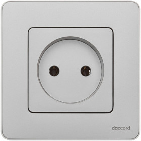 Legrand/Daccord INSPIRIA Алюминий Розетка 2К - 16 А - 250 В