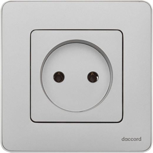 Legrand/Daccord INSPIRIA Алюминий Розетка 2К - 16 А - 250 В
