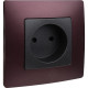 Legrand Etika Антрацит Розетка б/з со шторками, винт. клем.