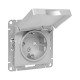 EKF Эпика Механизм розетки, 16А, IP44, с заземлением, со шторками, c крышкой, алюминий