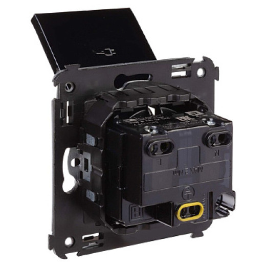 DKC Avanti Розетка с крышкой в стену, 2P+E, с з/ш, 