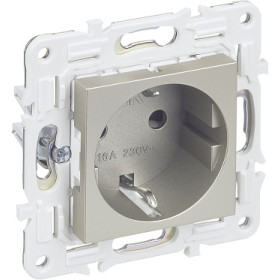 IEK SKANDY Шампань Розетка с/з с защитными шторками 16А SK-R04Sh