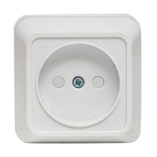 EKF Рим Розетка 1-мест. 10А б/з бел. с защ. штор.