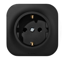 Legrand Quteo IP20 Чёрный матовый Розетка с заземлением без шторок 16А 250В винтовые зажимы накладной монтаж