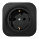 Legrand Quteo IP20 Чёрный матовый Розетка с заземлением без шторок 16А 250В винтовые зажимы накладной монтаж