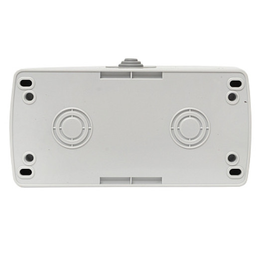 EKF PROxima Мурманск Розетка 2-местная 16А с заземлением с крышкой IP54 серый с защитными шторками