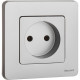 Legrand/Daccord INSPIRIA Алюминий Розетка 2К - 16 А - 250 В