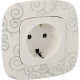 Legrand Valena ALLURE DIY Бел Розетка 1-ая с/з, безвинт.зажим
