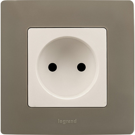 Legrand Etika Белый Розетка б/з со шторками, винтовые клеммы
