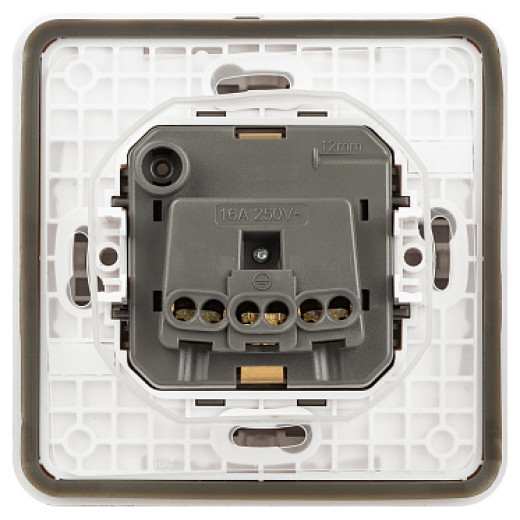 ЭРА 11-2522-01 Розетка Эксперт 2P+E IP55, шторки, 16A-250В, СУ, белый