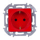 Legrand/Daccord INSPIRIA Красный Розетка с/з со шторками