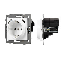 Arlight Механизм розетки с быстрой USB зарядкой SCT-MUAC-PL-WH-V (250V, 16A) (-)