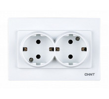 CHINT 2-местная розетка с заземляющим контактом 16А 250В рамочная