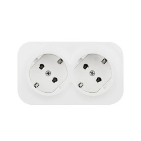 Legrand Quteo IP 20 Белый  Розеточный блок с предварительным подключением 2 x 2К+З без шторок - 16 A - 250 В~