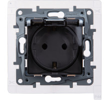 Legrand Etika Алюминий Розетка 2К+З IP44