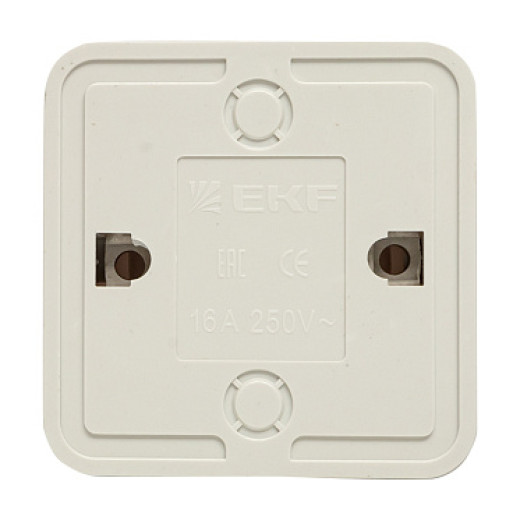 EKF PROxima Рим Розетка 1-местная 10А без заземления белая