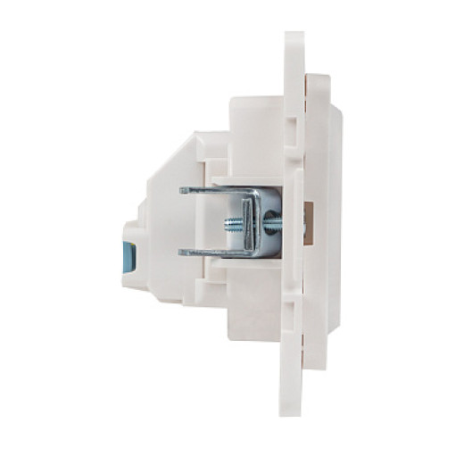 EKF PROxima Стокгольм Белый Розетка с/з, со шторками, 16А