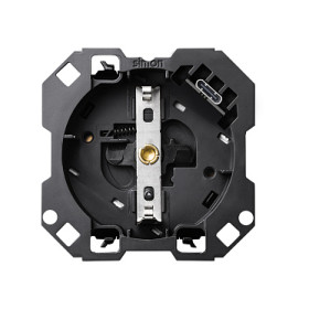 Simon 100 Розетка со шторками Schuko 2Р+Е с з/у USB C 10W, 16A 250В~