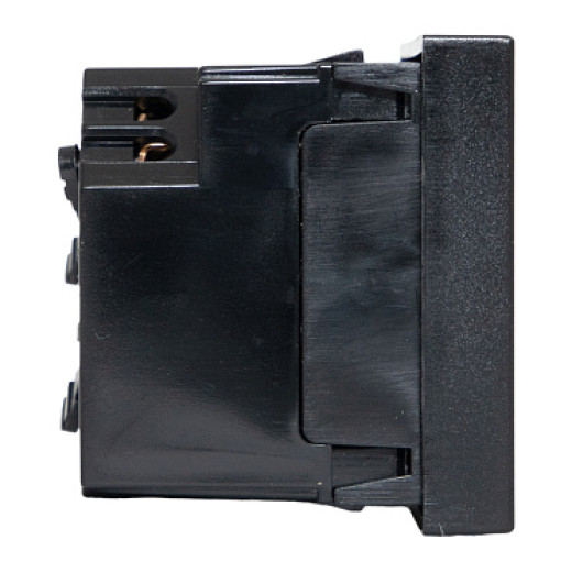 EKF Розетка 45х45 с зазем. 45 градусов, быстрозажимные клеммы, черная, матовая