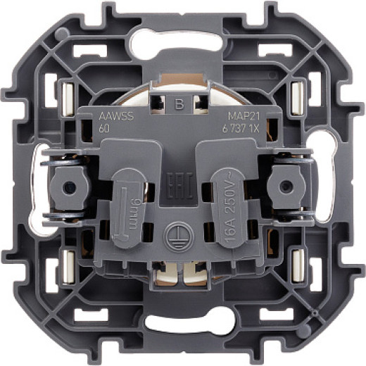 Legrand/Daccord INSPIRIA Слоновая кость Розетка 2К - 16 А - 250 В