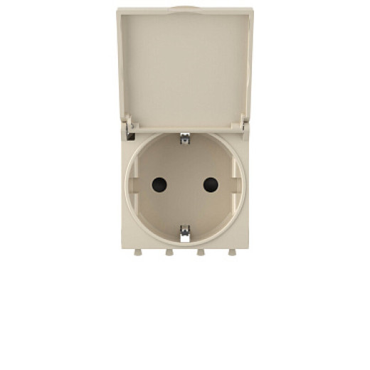 DKC Avanti Розетка с крышкой модульная, 2P+E, с з/ш, 