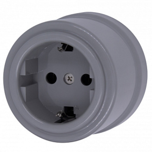 BIRONI Лизетта Пластик Титан Розетка с/з