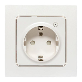 EKF Connect Умная розетка Стокгольм 1-местная 16А белый Zigbee