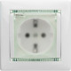 Legrand Valena Бел Розетка 1-ая с/з с крышкой и защитными шторками IP44 (к простой рамке)