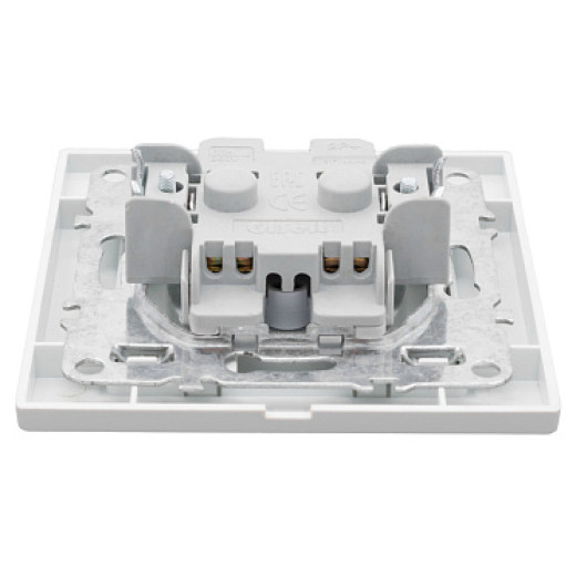 EKF Basic Минск Белый Розетка б/з, со шторками, 10А, СП