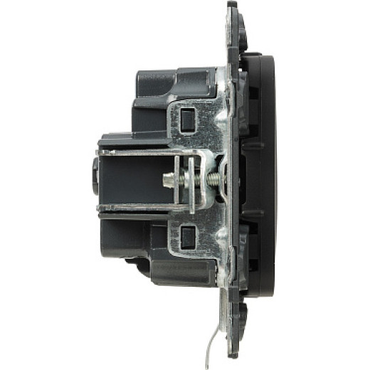 Legrand Valena ALLURE DIY Антрацит Розетка 1-ая с/з, безвинт.зажим