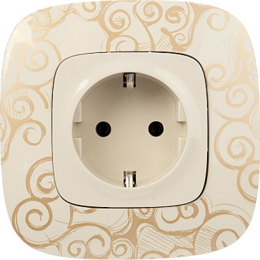 Legrand Valena ALLURE DIY Сл.кость Розетка 1-ая с/з, безвинт.зажим