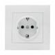 EKF PROxima Валенсия розетка 1-местная с/з 16А белая с защ. штор.