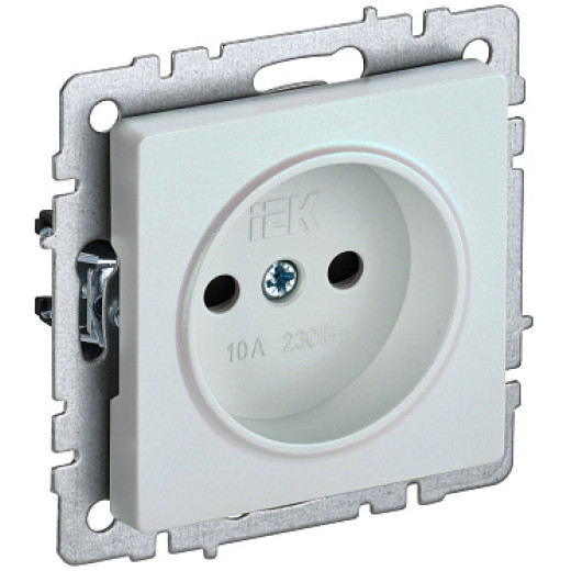 IEK BRITE BASE Жемчуг Розетка без з/к с з/ш 10А РСш10-2-БрЖ