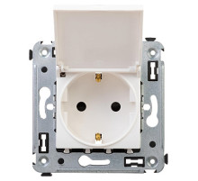 DKC Avanti Розетка с крышкой в стену, 2P+E, с з/ш, 