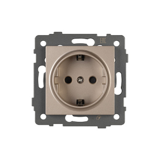 Arlight Механизм электрической розетки SCT-MEU1-PL-GD-V (250V, 16A) (-)