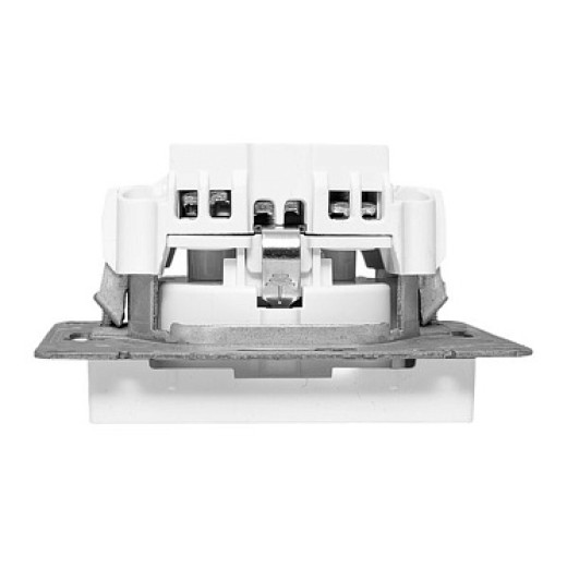 EKF Эпика Механизм розетки, 16А, с заземлением, без шторок, белый